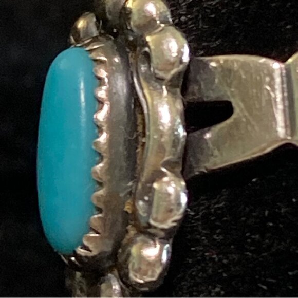 Ring Turquoise 1960s Bell Trading Post Size 4 Vintage Jewelry Sterling Silver St - Picture 14 of 14
